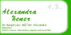 alexandra wener business card